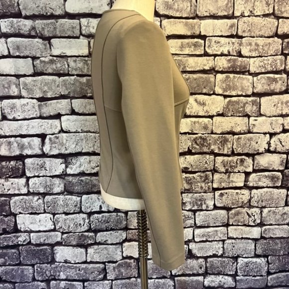 Apt. 9 Taupe Asymmetrical Zip Closure Jacket Size Small - Picture 6 of 8